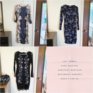 Lot: 3 Bodycon Maternity Dresses